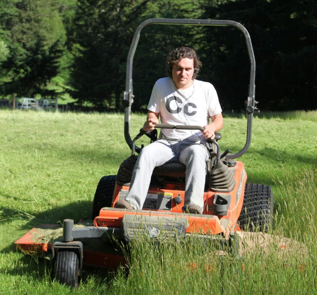 Person Mowing